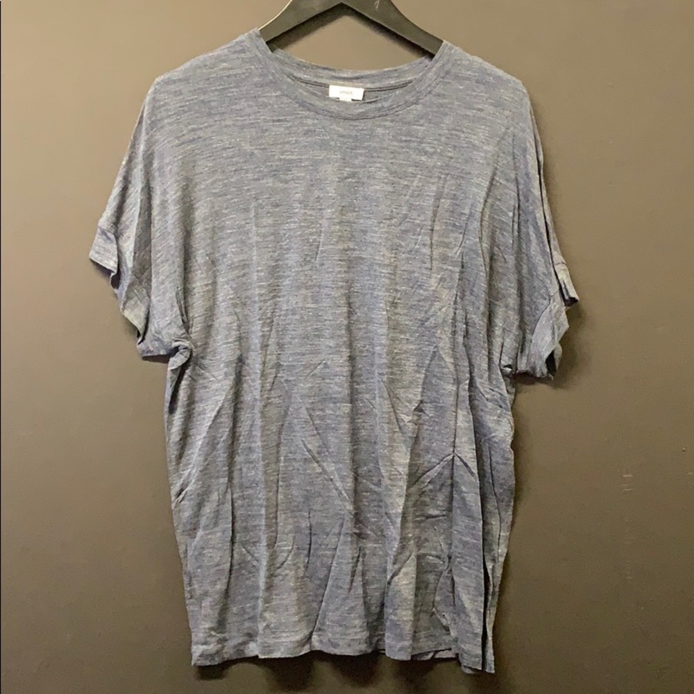 Vince boyfriend tee with sleeve cuff detail